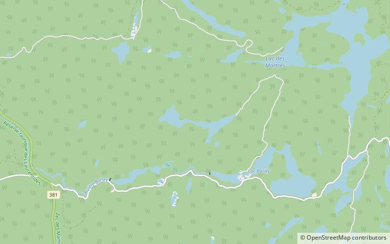 evanturel lake zec des martres location map