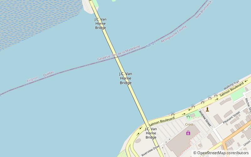 J. C. Van Horne Bridge location map