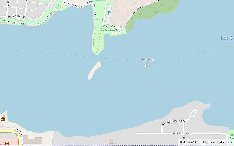 presquile du lac osisko rouyn noranda location map