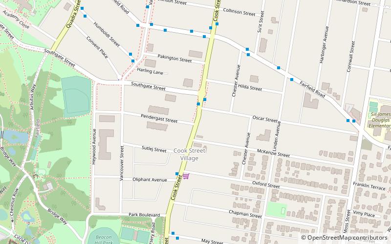 Cook Street Village location map