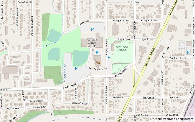 Thunder Bay Community Auditorium location map