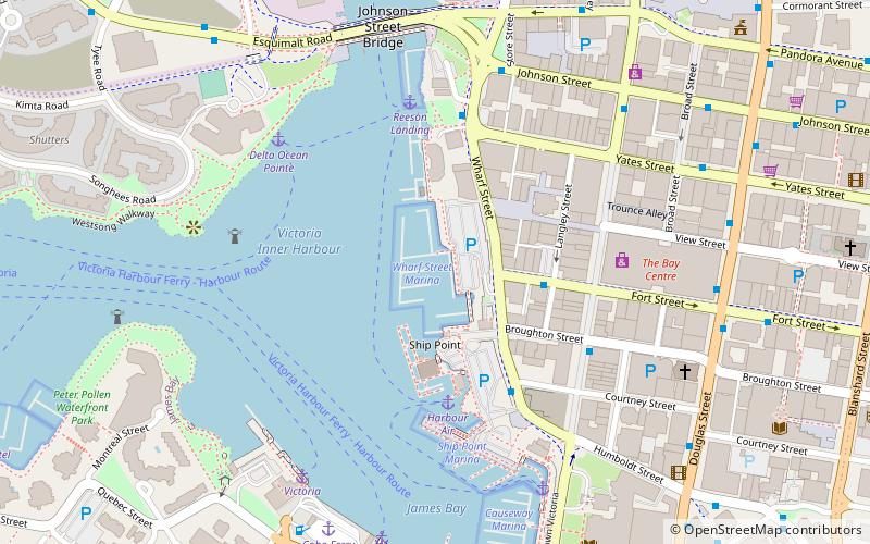 wharf street marina victoria location map