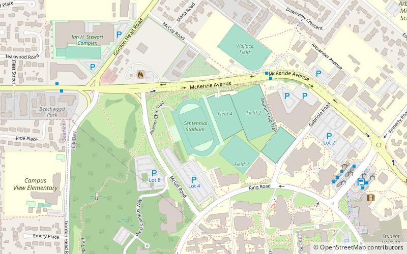 Centennial Stadium location map