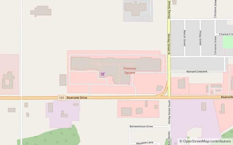 Timmins Square location map