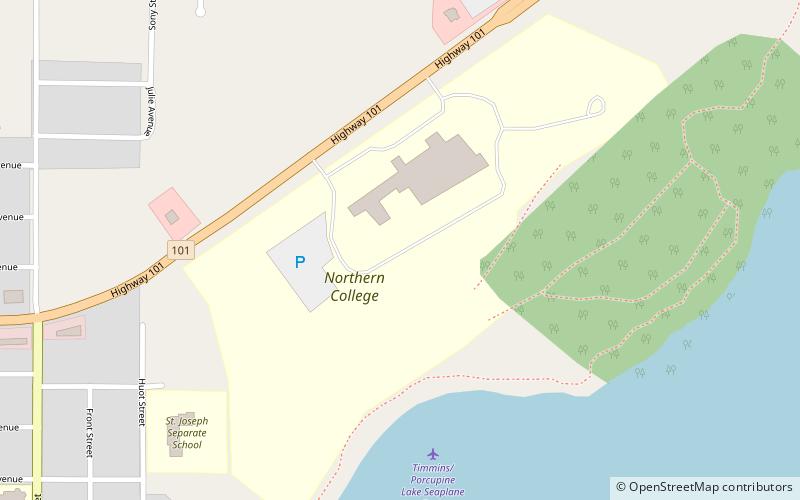 northern college timmins location map