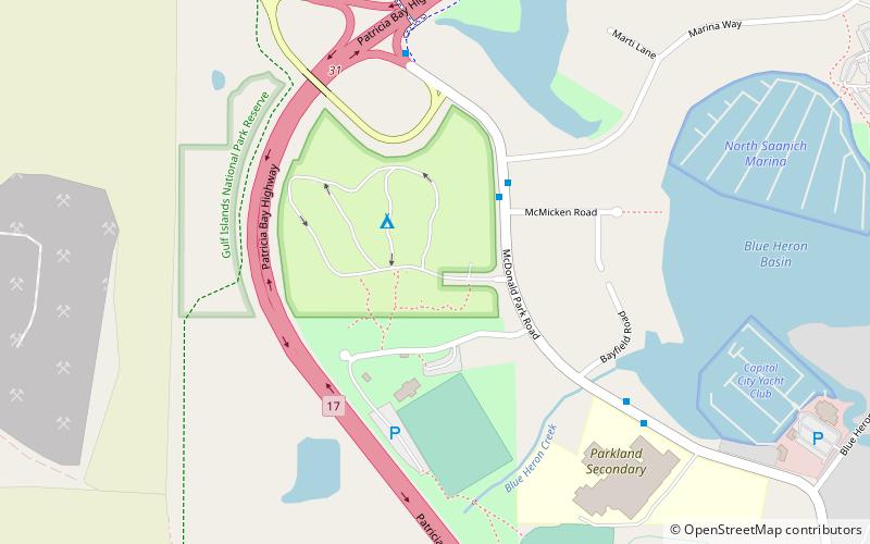 McDonald Campground location map