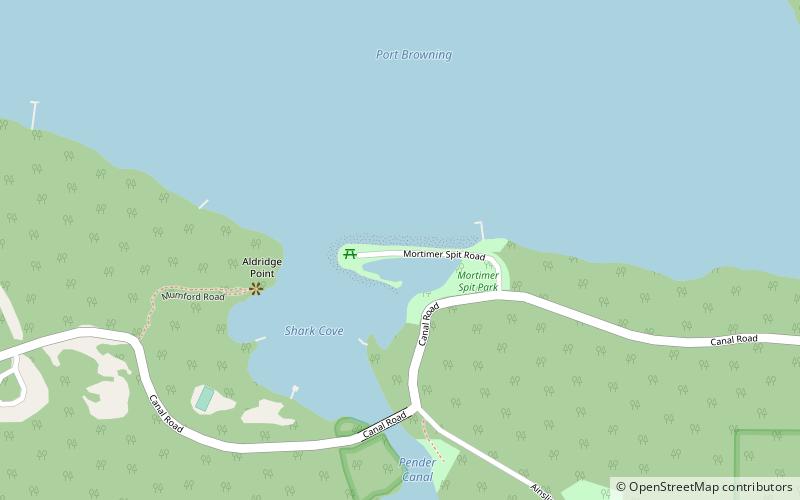 mortimer spit pender island location map