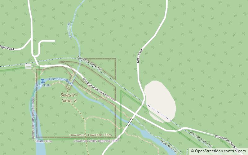 skutz falls lake cowichan location map