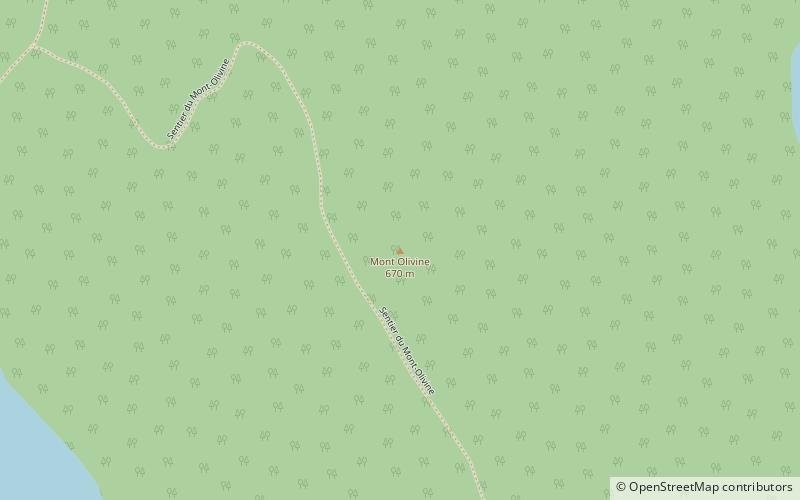 mount olivine park narodowy gaspesie location map