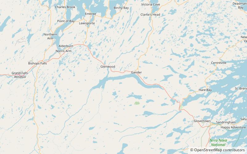 gander lake location map