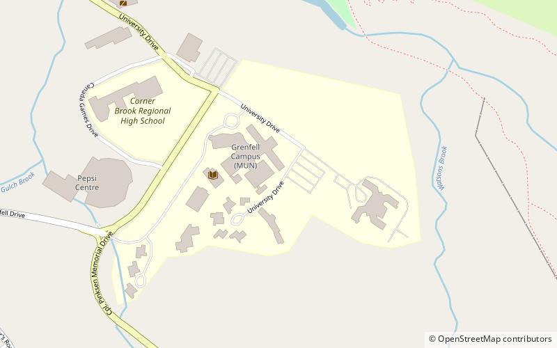 grenfell campus corner brook location map