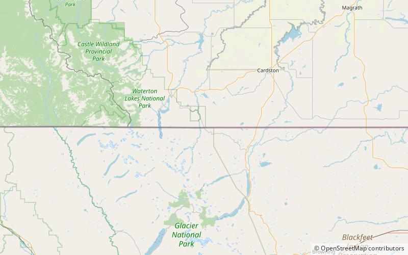 Chief Mountain Border Crossing location map