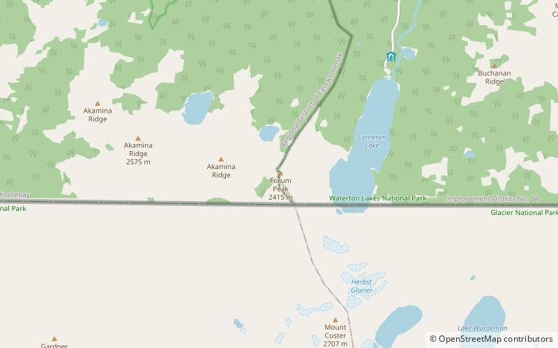Forum Peak location map