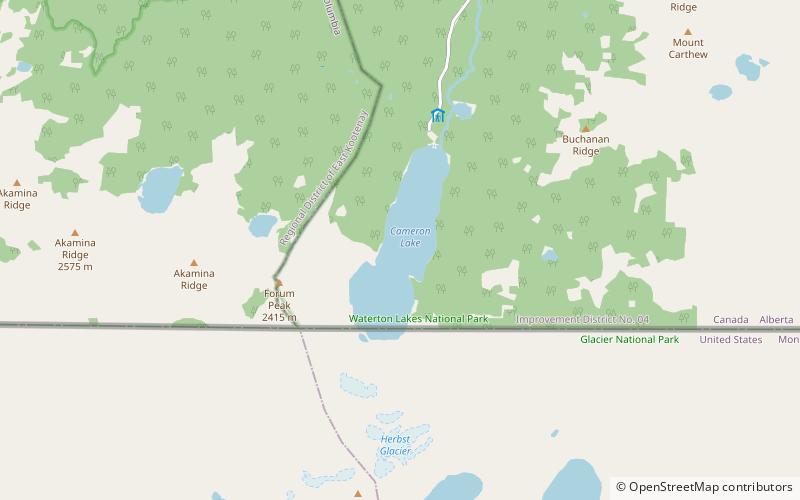 Cameron Lake location map