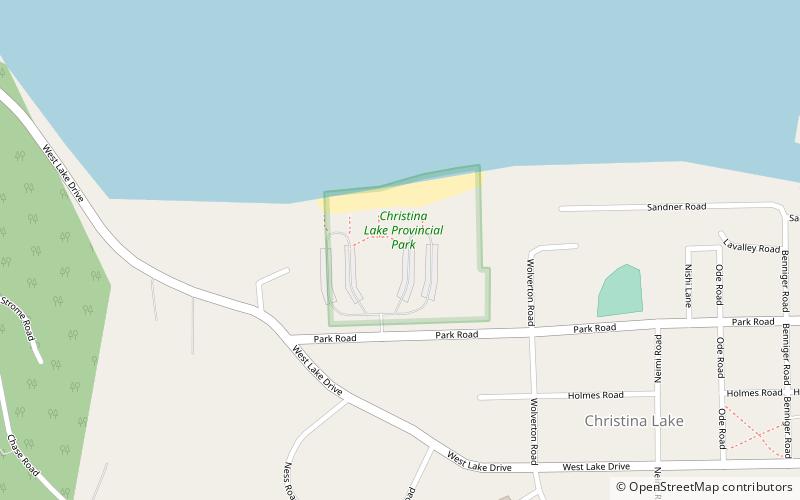 christina lake provincial park location map