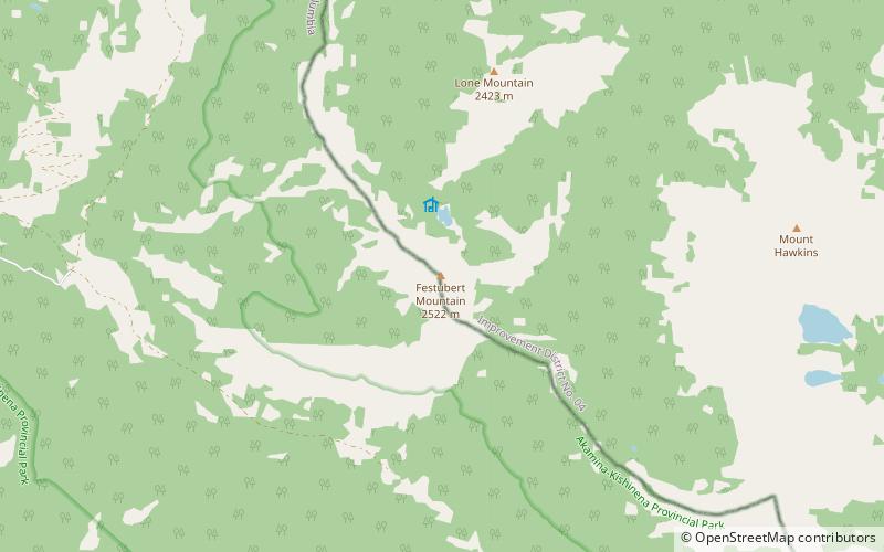 festubert mountain parque nacional waterton lakes location map