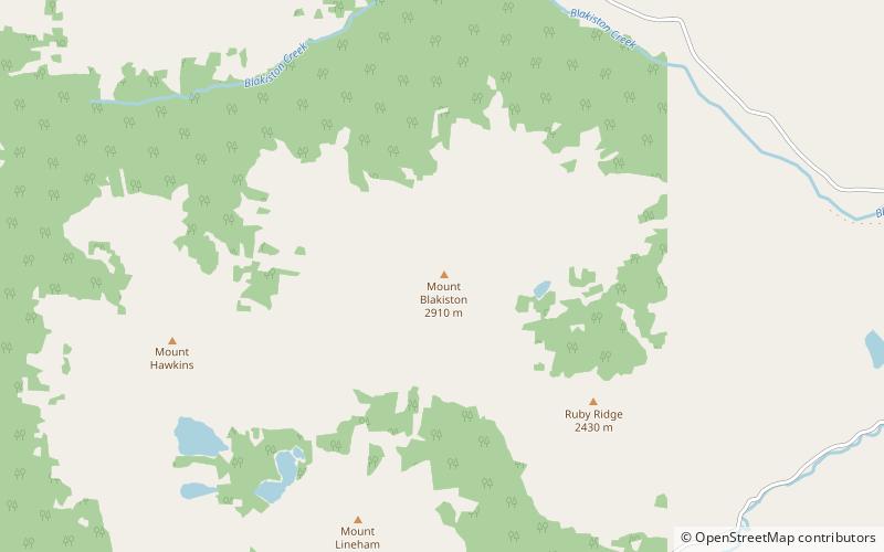 Mount Blakiston location map