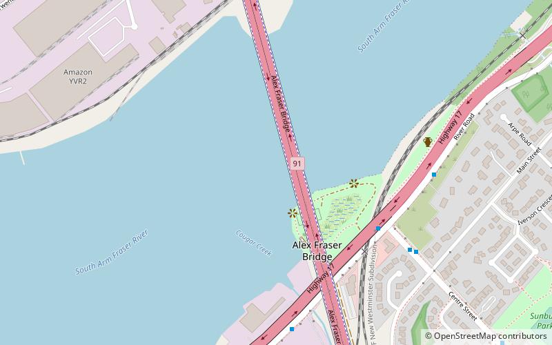 Alex Fraser Bridge location map