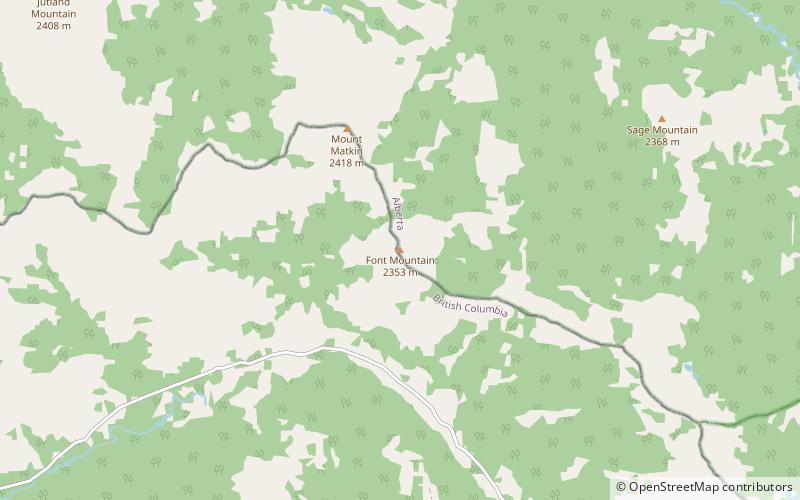 font mountain castle wildland provincial park location map
