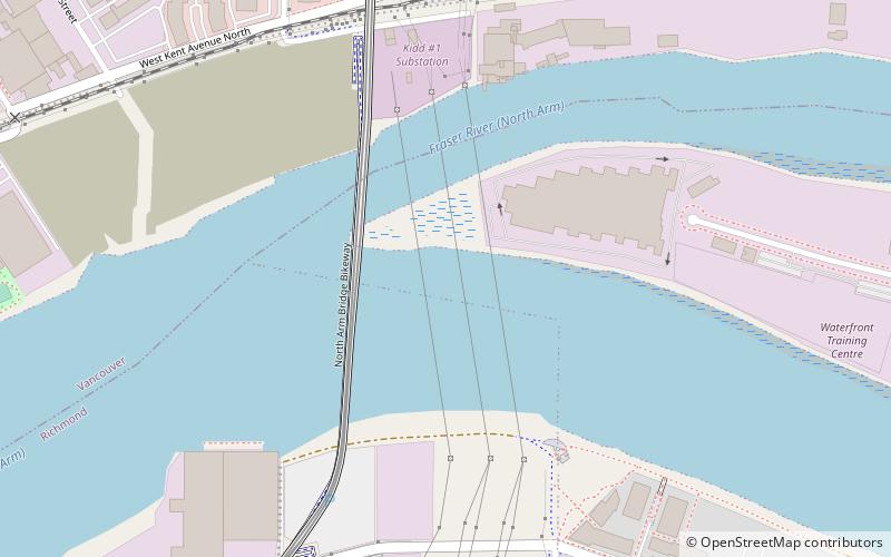 North Arm Bridge location map
