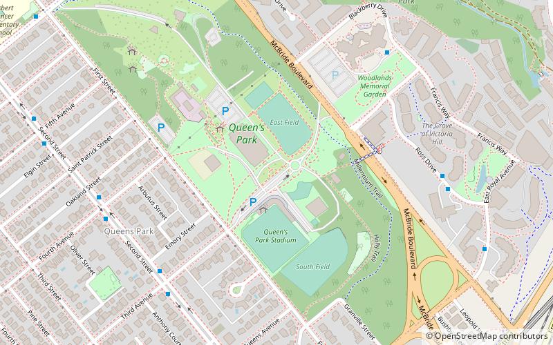 queens park new westminster location map