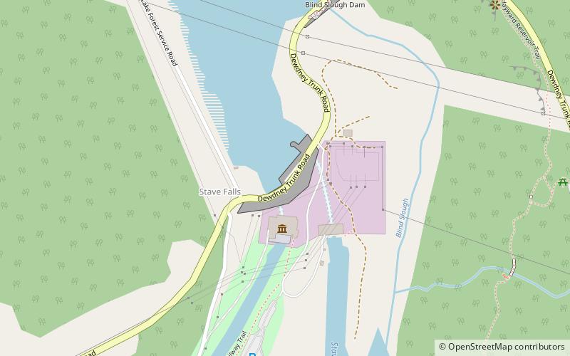 Stave Falls Dam and Powerhouse location map