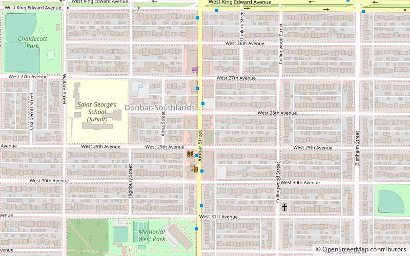 dunbar street vancouver location map