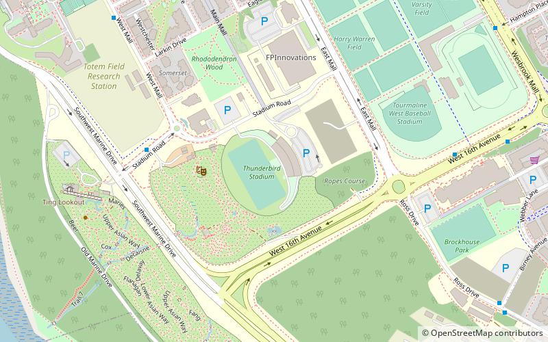 Thunderbird Stadium location map