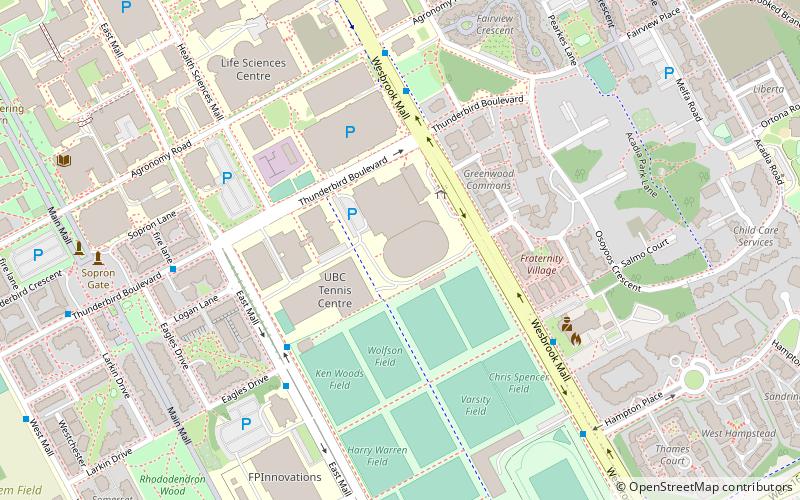 UBC Winter Sports Centre location map