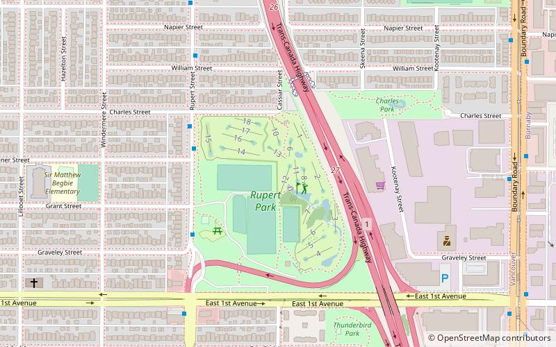 rupert park pitch putt vancouver location map