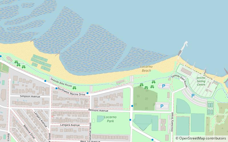 Locarno Beach location map
