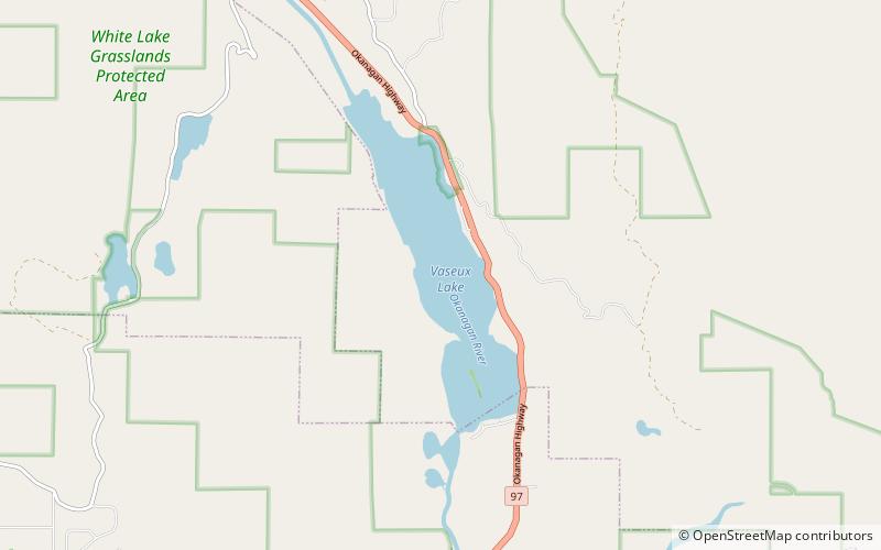 Vaseux Lake location map