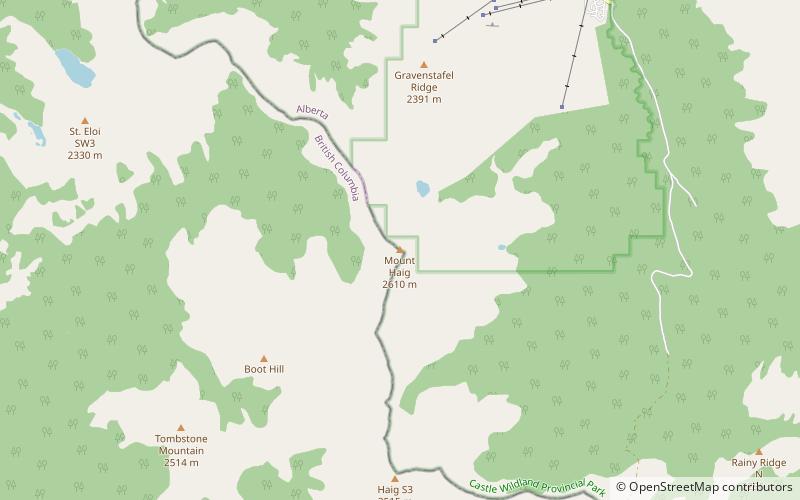 Mount Haig location map