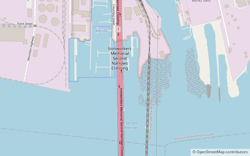 Ironworkers Memorial Second Narrows Crossing location map