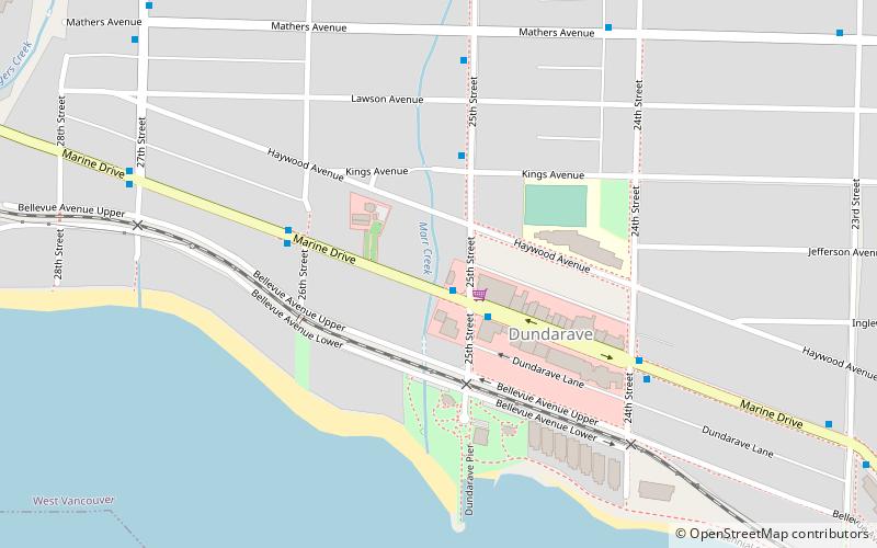 dundarave beach vancouver location map
