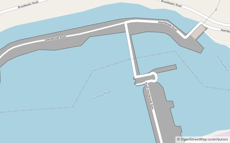 Keenleyside Dam location map