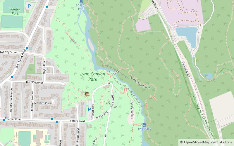 Lynn Canyon Suspension Bridge location map