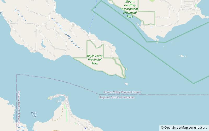 boyle point provincial park and protected area denman island location map