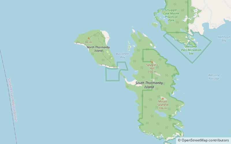 buccaneer bay provincial park location map