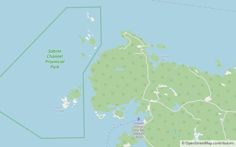 Sabine Channel Marine Provincial Park location map