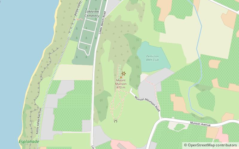 munson mountain park penticton location map