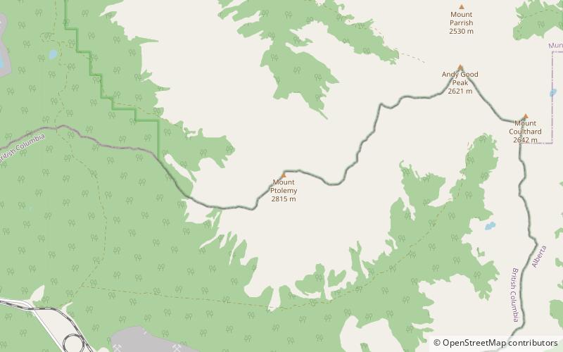 Crowsnest Range location map