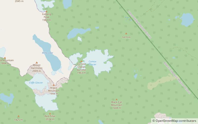 Comox-Gletscher location map