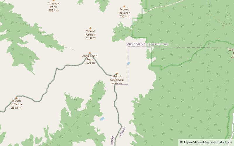 mount coulthard castle wildland provincial park location map
