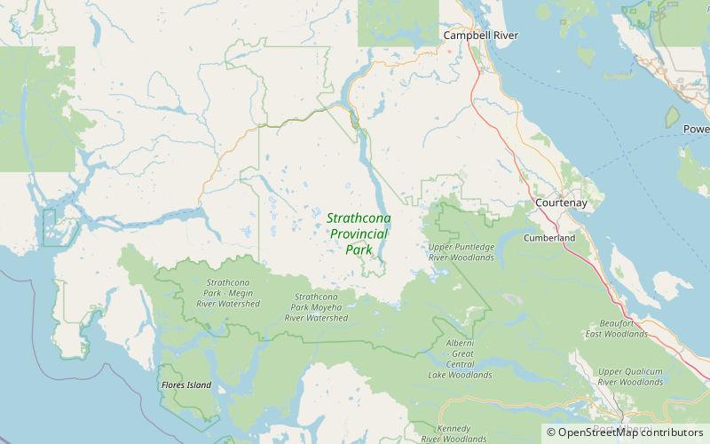 greig lake parc provincial strathcona location map