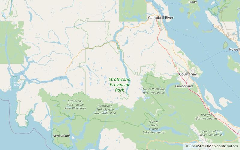 marblerock lake strathcona provincial park location map