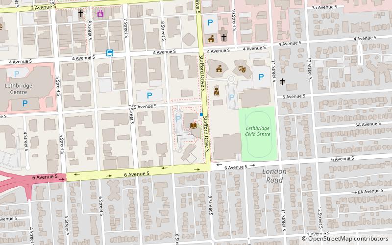 Lethbridge Public Library location map