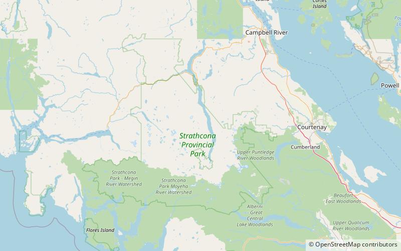 marble peak parc provincial strathcona location map
