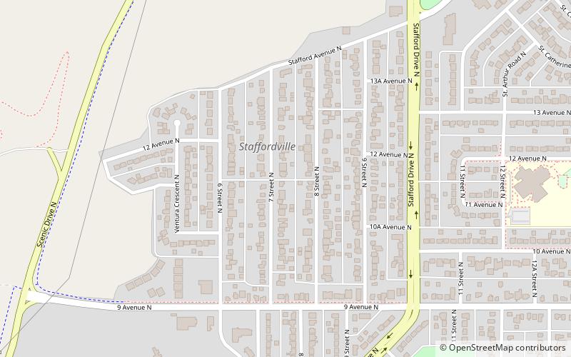 staffordville lethbridge location map
