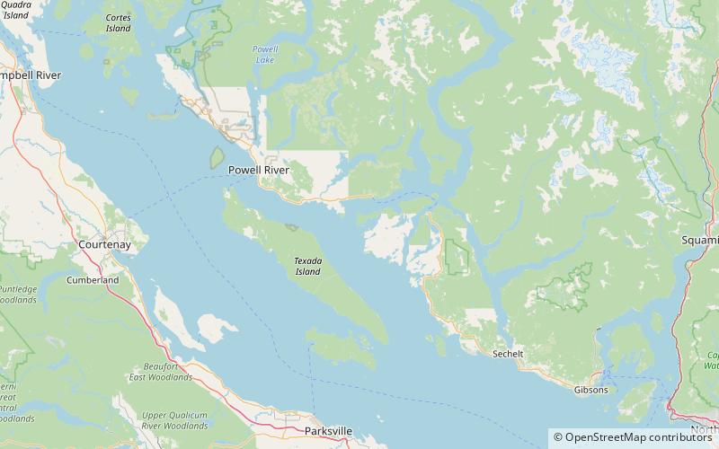 Hardy Island Marine Provincial Park location map